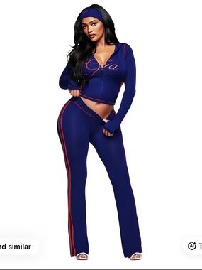 I.AM.GIA 3 piece headband, blare jacket and pants